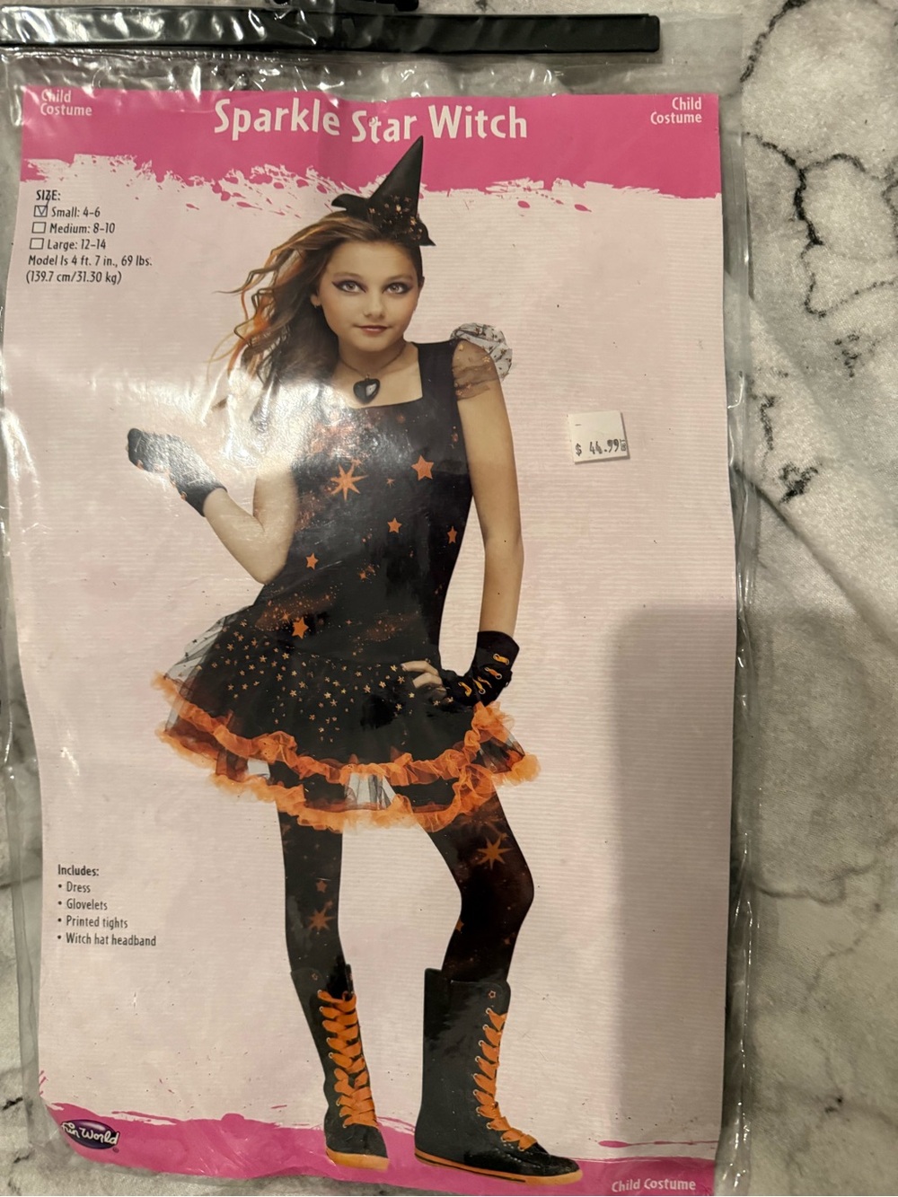 Halloween Sparkle Star Witch Kids Costume